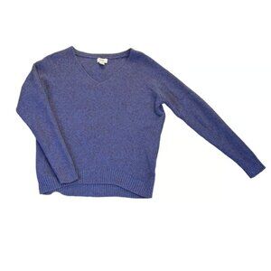 Old Navy Sweater Womens Small Blue Purple V-neck Ribbed Knit